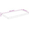 vidaXL Table Top 100x40x2.5 cm Live Edge Solid Wood Mango