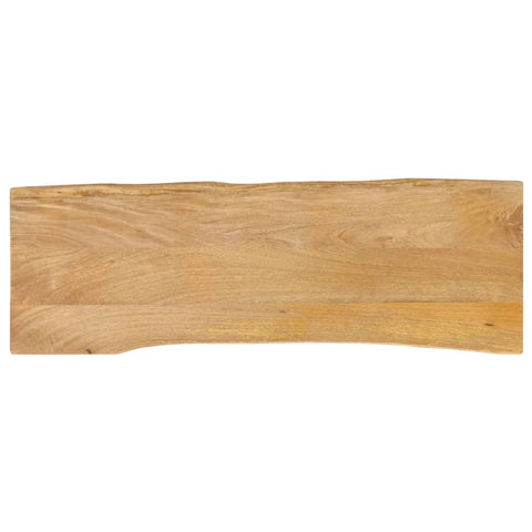 vidaXL Table Top 120x40x2.5 cm Live Edge Solid Wood Mango