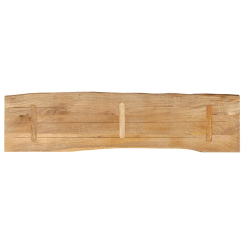 vidaXL Table Top 160x40x2.5 cm Live Edge Solid Wood Mango