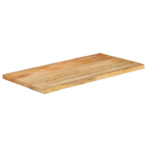 vidaXL Table Top 110x60x2.5 cm Live Edge Solid Wood Mango