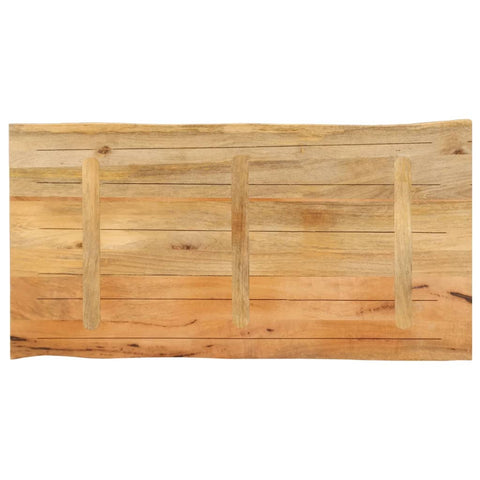 vidaXL Table Top 110x60x2.5 cm Live Edge Solid Wood Mango
