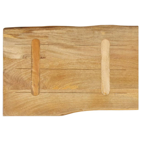 vidaXL Table Top 70x40x3.8 cm Live Edge Solid Wood Mango