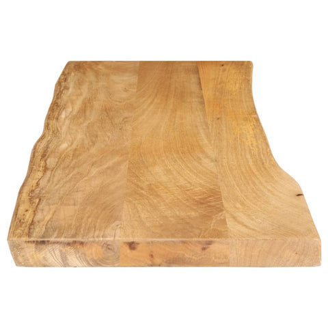 vidaXL Table Top 140x40x3.8 cm Live Edge Solid Wood Mango