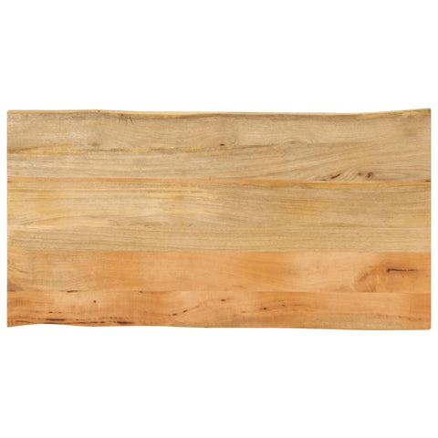 vidaXL Table Top 110x60x3.8 cm Live Edge Solid Wood Mango