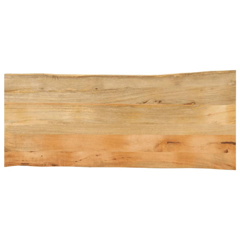 vidaXL Table Top 140x60x3.8 cm Live Edge Solid Wood Mango