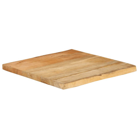 vidaXL Table Top 80x80x3.8 cm Live Edge Solid Wood Mango