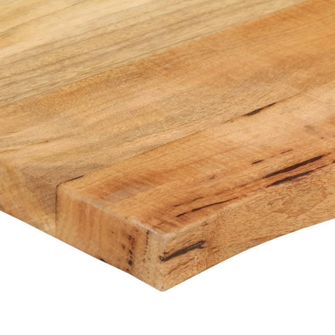 vidaXL Table Top 80x80x3.8 cm Live Edge Solid Wood Mango