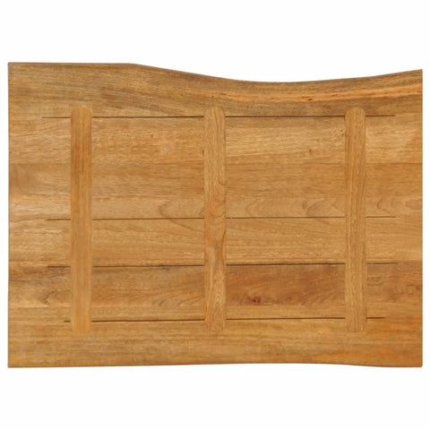 vidaXL Table Top 90x60x3.8 cm Live Edge Solid Wood Mango