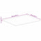 vidaXL Table Top 90x70x1.5 cm Rectangular Solid Wood Reclaimed