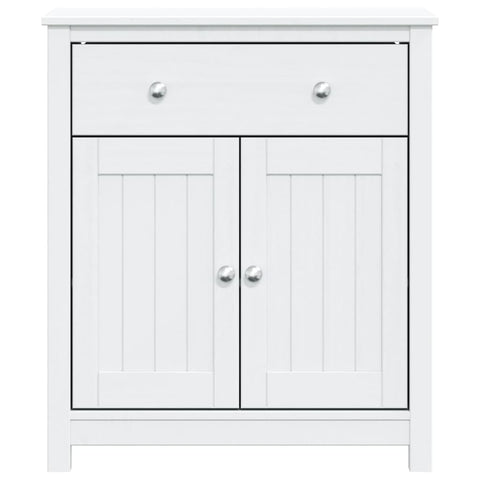 vidaXL Bathroom Cabinet BERG White 69.5x34x80 cm Solid Wood Pine