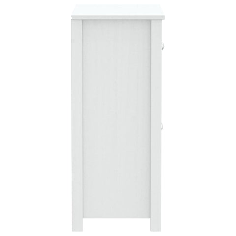 vidaXL Bathroom Cabinet BERG White 69.5x34x80 cm Solid Wood Pine