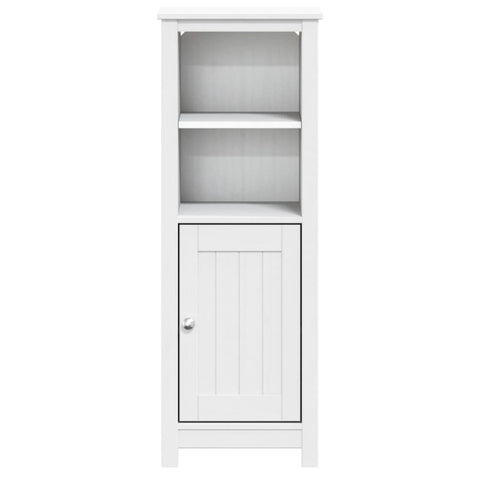 vidaXL Bathroom Cabinet BERG White 40x34x110 cm Solid Wood Pine