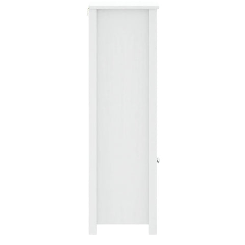 vidaXL Bathroom Cabinet BERG White 40x34x110 cm Solid Wood Pine