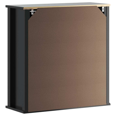 vidaXL Bathroom Wall Cabinet BERG Black 69.5x27x71.5 cm Solid Wood