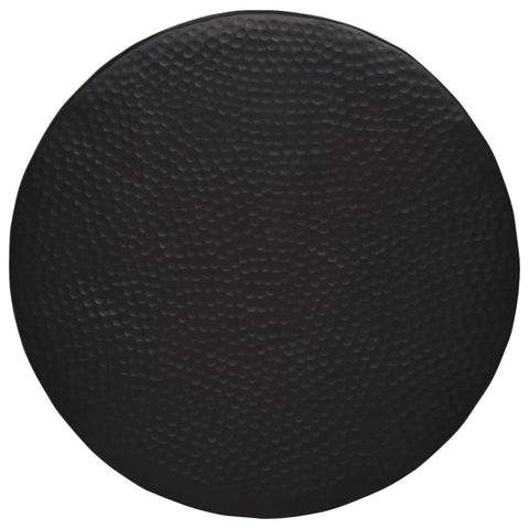 vidaXL Coffee Table Hammered Aluminium Ø 50x30 cm Black