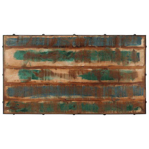 vidaXL Coffee Table with Wheels Solid Reclaimed Wood 100x55x26 cm