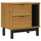 vidaXL Bedside Cabinet "FLAM" 49x35x50 cm Solid Wood Pine