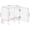 vidaXL Bedside Cabinet 40x33x46 cm Solid Wood Mango