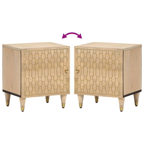 vidaXL Bedside Cabinet 40x33x46 cm Solid Wood Mango