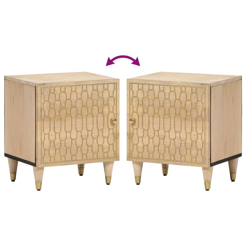 vidaXL Bedside Cabinets 2 pcs 40x33x46 cm Solid Wood Mango