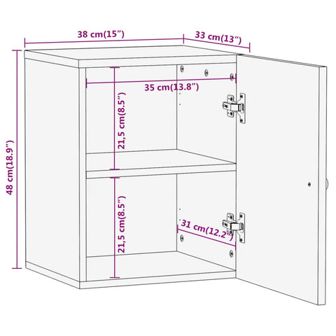 vidaXL Bathroom Wall Cabinet 38x33x48 cm Solid Wood Mango