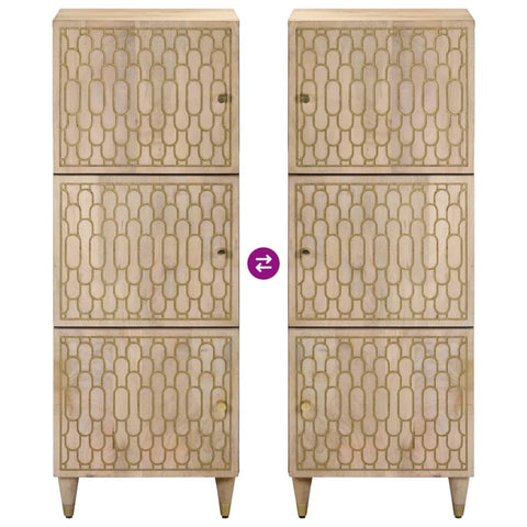 vidaXL Highboard 40x33x110 cm Solid Wood Mango