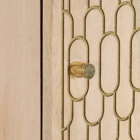 vidaXL Highboard 40x33x110 cm Solid Wood Mango