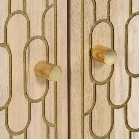 vidaXL Highboard 60x33x100 cm Solid Wood Mango