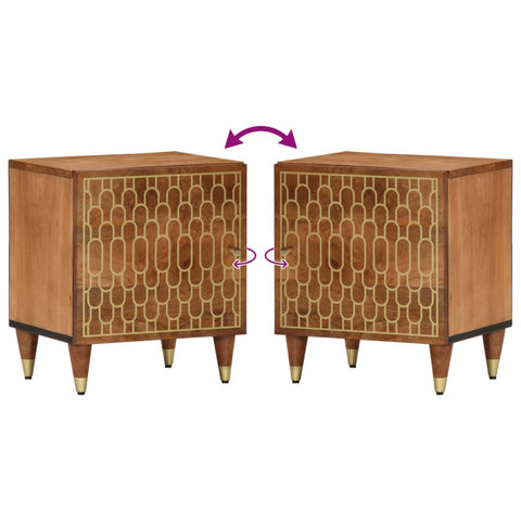 vidaXL Bedside Cabinets 2 pcs 40x33x46 cm Solid Wood Mango