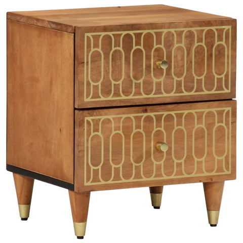 vidaXL Bedside Cabinet 40x33x46 cm Solid Wood Mango