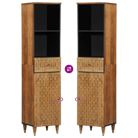 vidaXL Bathroom Cabinet 38x33x160 cm Solid Wood Mango