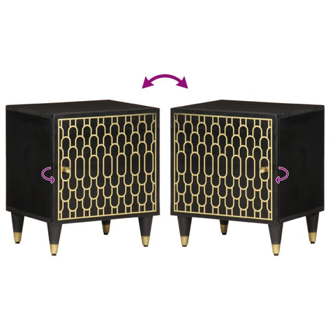 vidaXL Bedside Cabinet 40x33x46 cm Solid Wood Mango