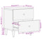 vidaXL Bedside Cabinet 40x33x46 cm Solid Wood Mango
