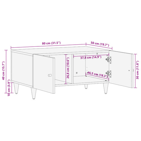 vidaXL Coffee Table 80x50x40 cm Solid Wood Mango