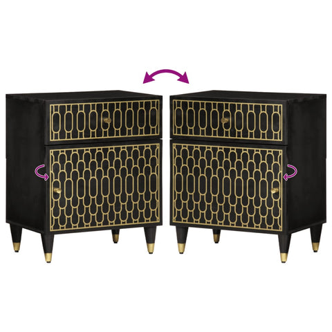 vidaXL Bedside Cabinet 50x33x60 cm Solid Wood Mango