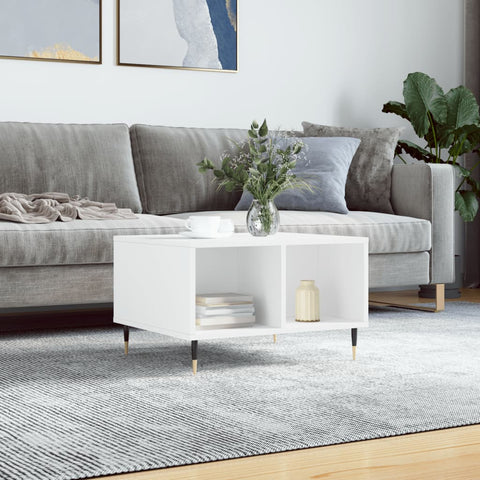 vidaXL Coffee Table White 60x50x36.5 cm Engineered Wood