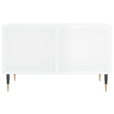 vidaXL Coffee Table High Gloss White 60x50x36.5 cm Engineered Wood
