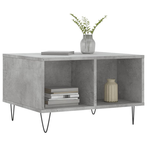 vidaXL Coffee Table Concrete Grey 60x50x36.5 cm Engineered Wood