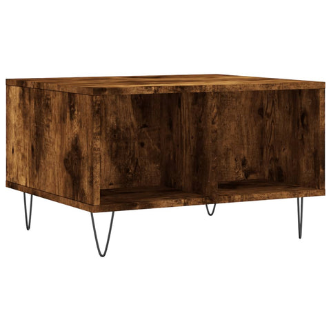 vidaXL Coffee Table Smoked Oak 60x50x36.5 cm Engineered Wood