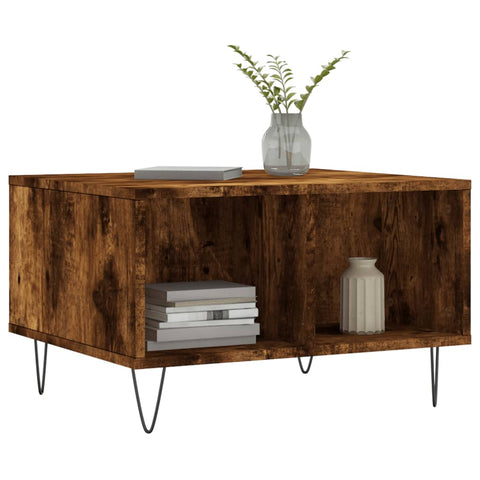 vidaXL Coffee Table Smoked Oak 60x50x36.5 cm Engineered Wood