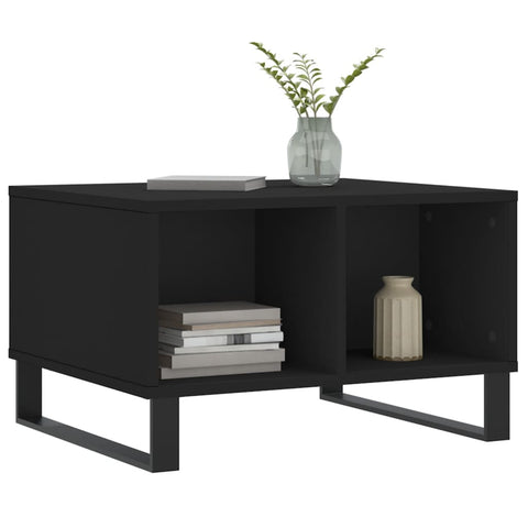 vidaXL Coffee Table Black 60x50x36.5 cm Engineered Wood