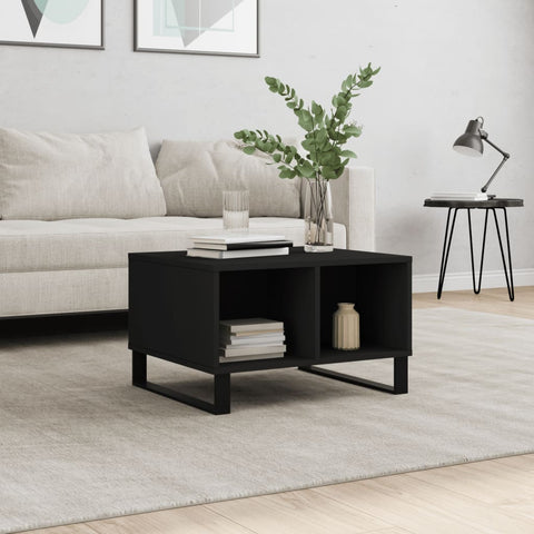 vidaXL Coffee Table Black 60x50x36.5 cm Engineered Wood