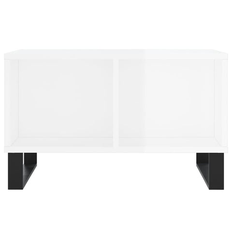 vidaXL Coffee Table High Gloss White 60x50x36.5 cm Engineered Wood