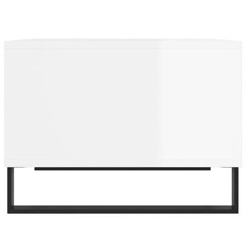 vidaXL Coffee Table High Gloss White 60x50x36.5 cm Engineered Wood