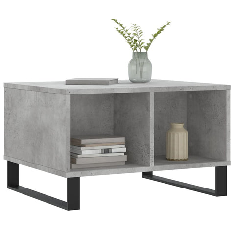 vidaXL Coffee Table Concrete Grey 60x50x36.5 cm Engineered Wood