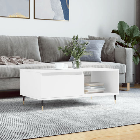 vidaXL Coffee Table White 90x50x36.5 cm Engineered Wood