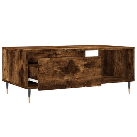 vidaXL Coffee Table Smoked Oak 90x50x36.5 cm Engineered Wood