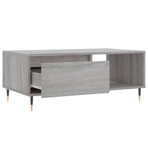 vidaXL Coffee Table Grey Sonoma 90x50x36.5 cm Engineered Wood