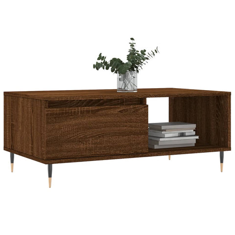 vidaXL Coffee Table Brown Oak 90x50x36.5 cm Engineered Wood