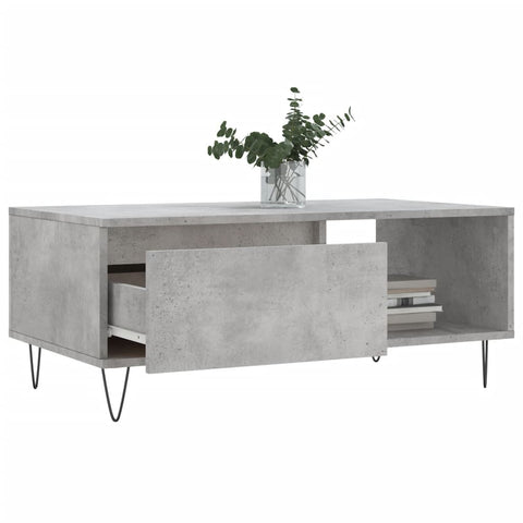 vidaXL Coffee Table Concrete Grey 90x50x36.5 cm Engineered Wood
